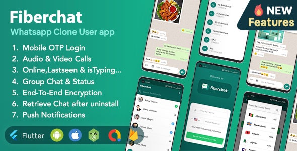 Fiberchat 1.0.33 – Whatsapp Clone Full Chat & Call App Download