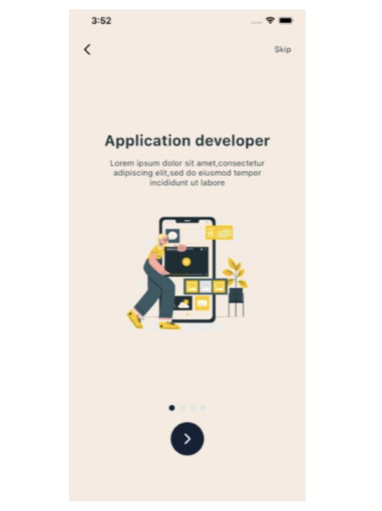 Beautiful Onboarding screen ui using flutter source code