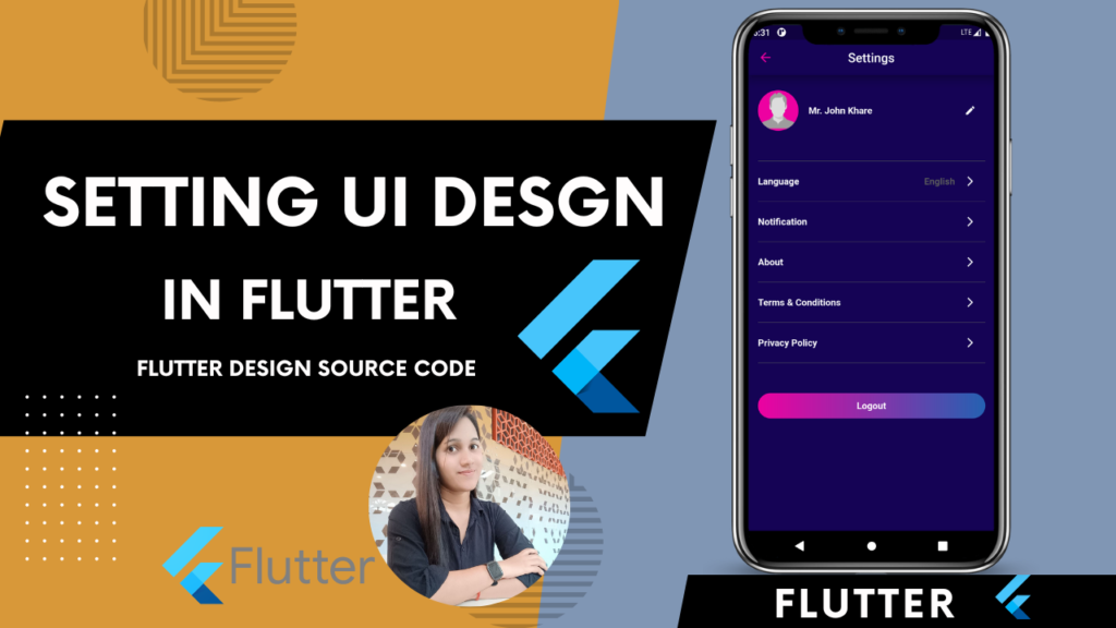 Create Setting Page Flutter UI Design with source code