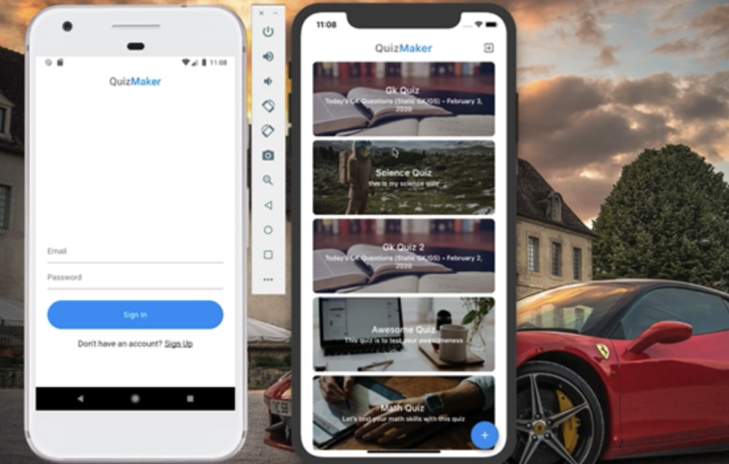 Quiz maker app made with Flutter and firebase source code