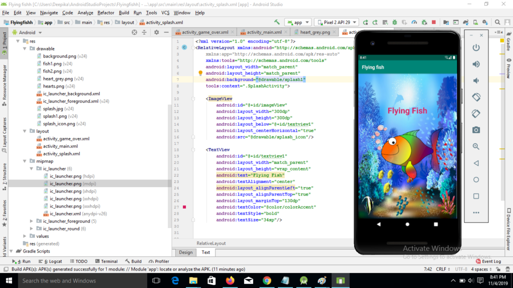 Android Game Development tutorial for biggners | source code free