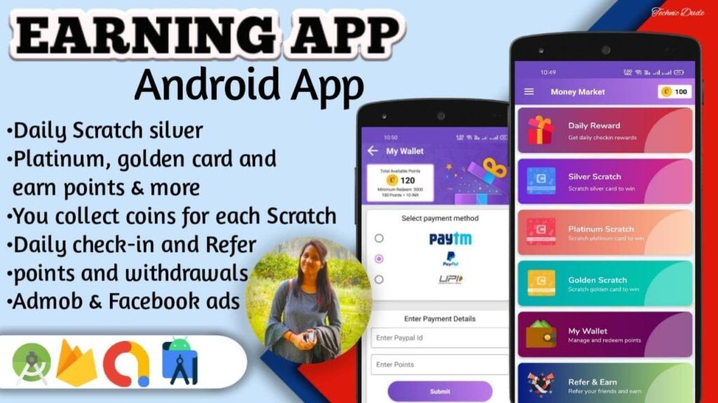 Scratch to Win Android Earning App (Admob, FB Ads, StartApp, Unity Ads)
