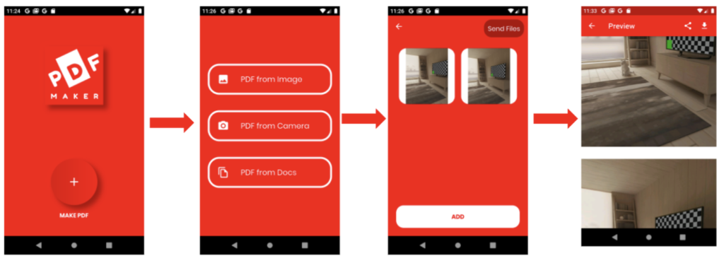 Creates a pdf file from images using Flutter and flask