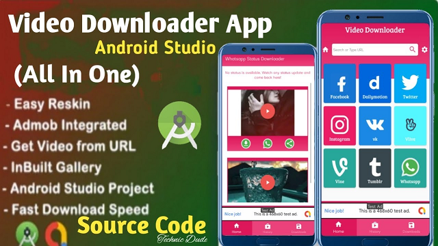 How to Make ALL IN ONE Video Downloader App in Android Studio