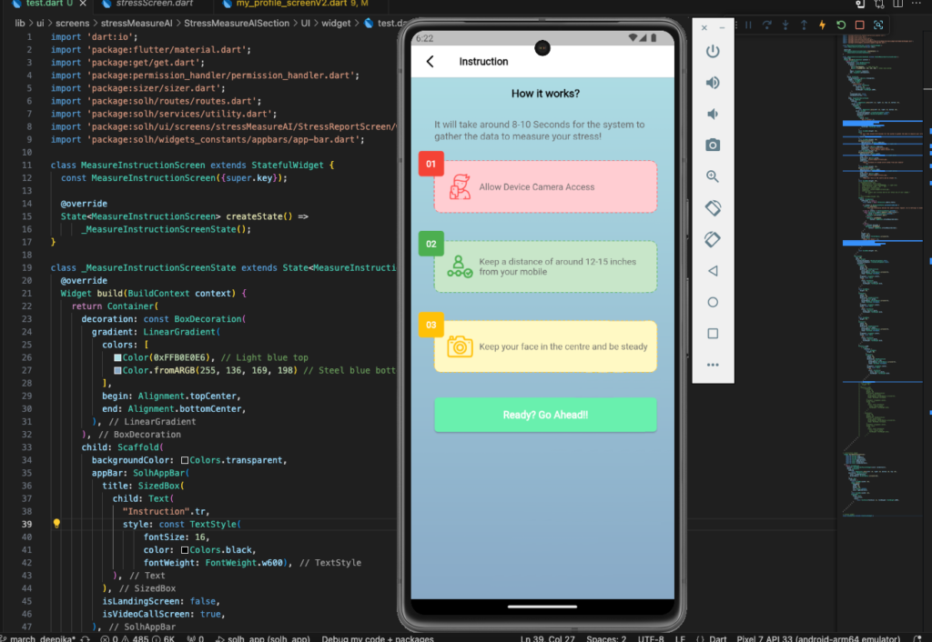Creating an Instruction UI Screen in Flutter Application