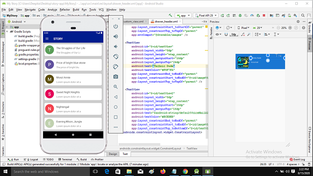 How to Create Story App in Android Studio Step by Step