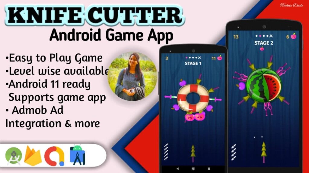 How to create Knife fruit cutting Game app with android studio
