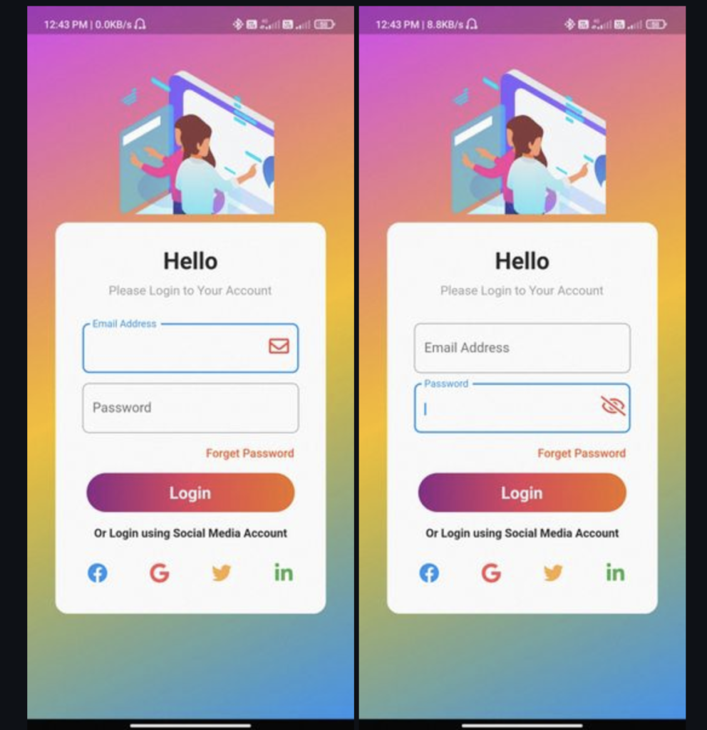 A Flutter Responsive Login and Signup Auth Screen UI