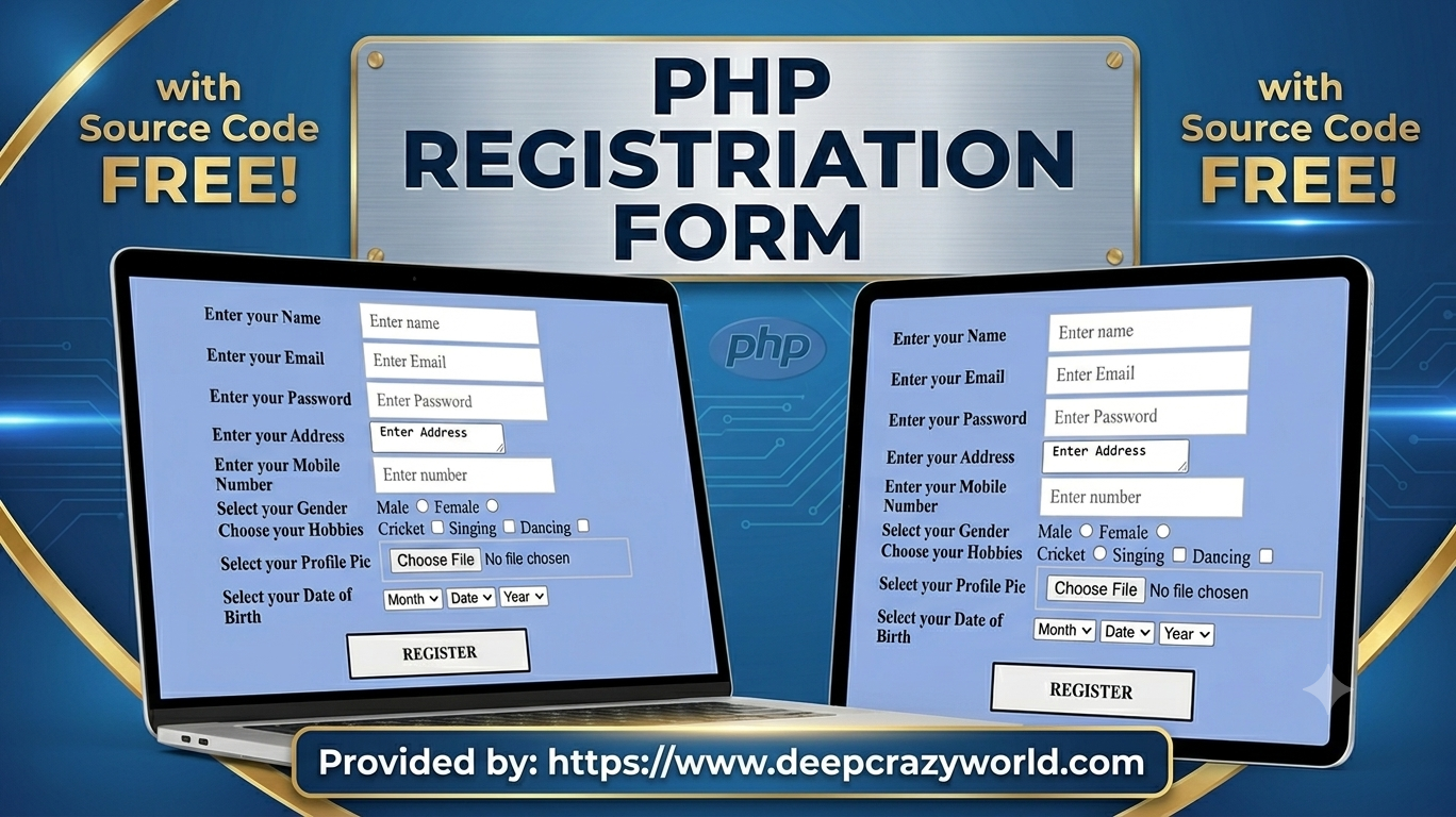 PHP Registration Form with Source Code (updated)