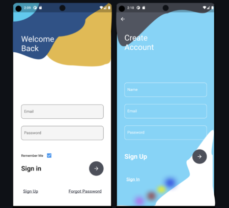 Beautiful Login and signup screen using Flutter with source code